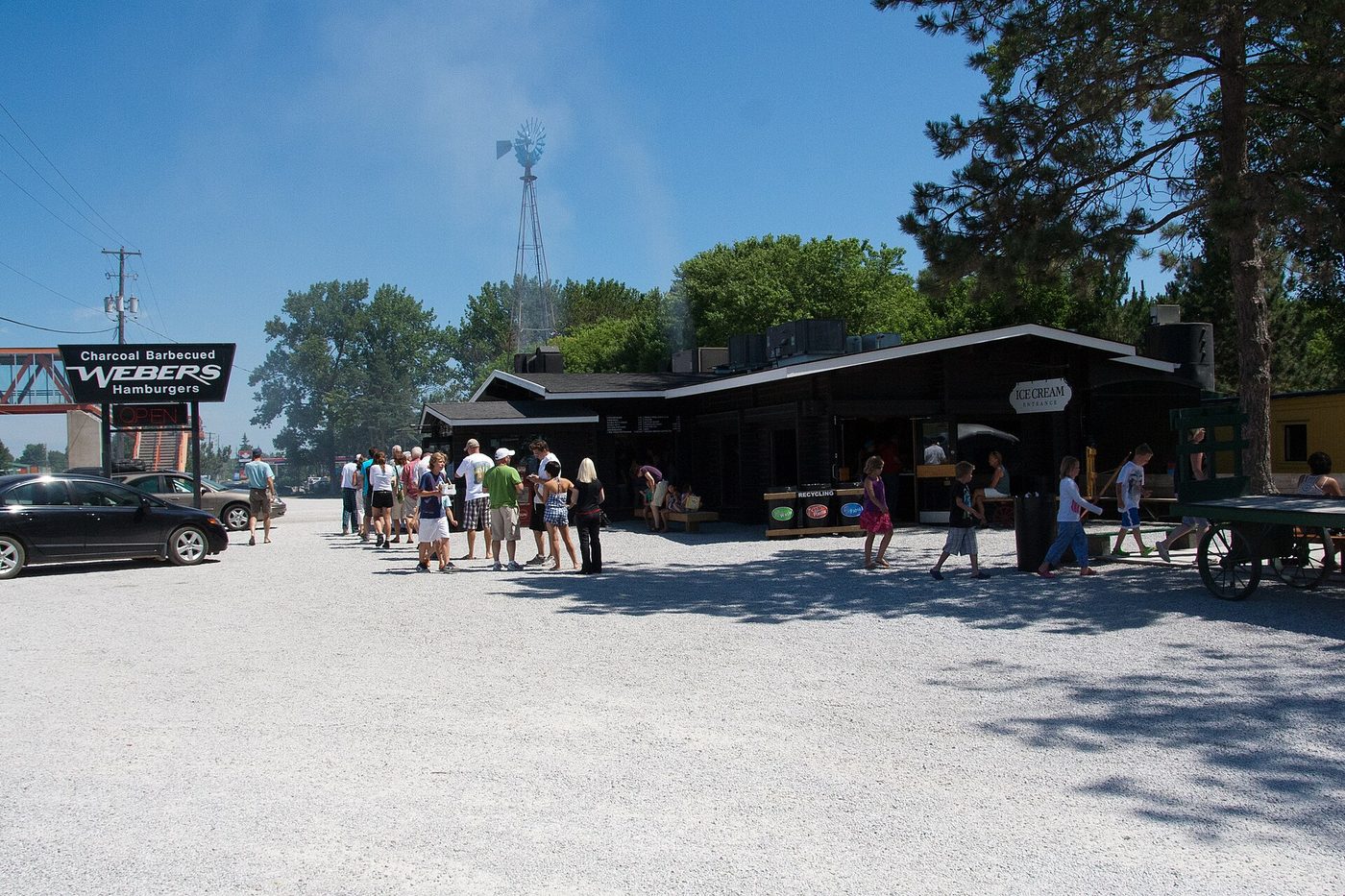 Webers charcoal hamburger stand on Highway 11
